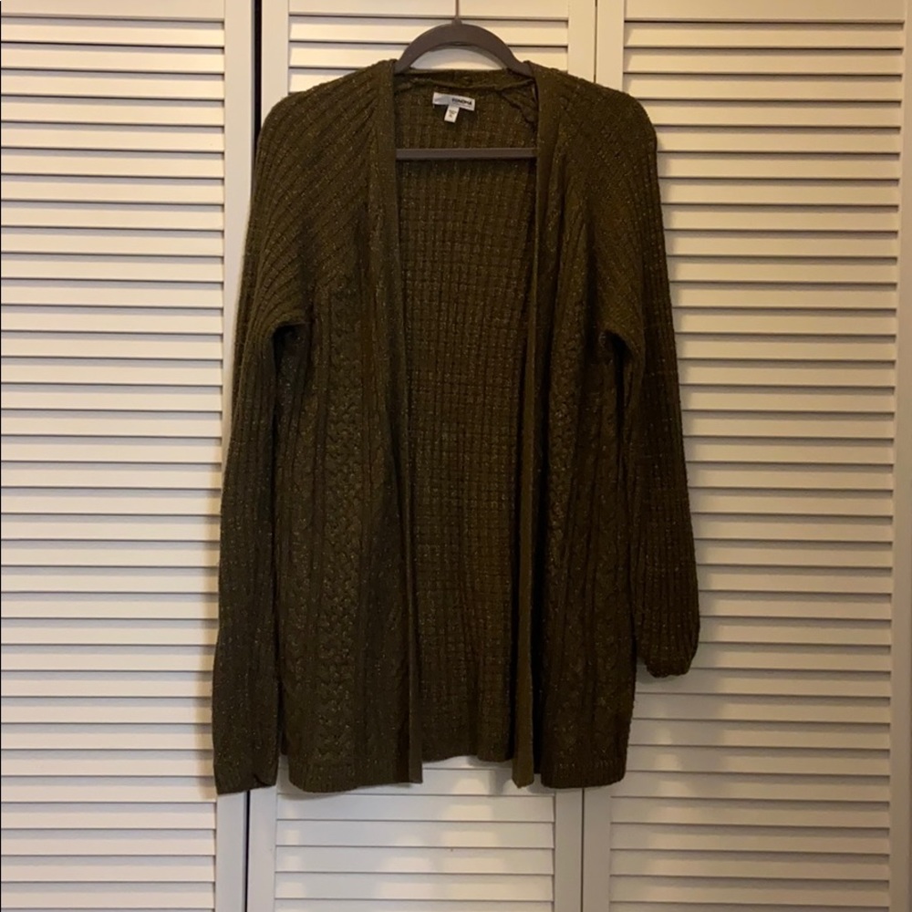 Sonoma Open Front Cable Knit Sweater